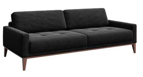 Antracitová třímístná látková pohovka MESONICA Musso Tufted 211 cm