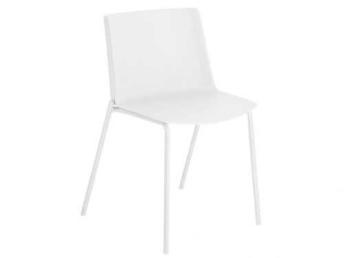 Bílá plastová jídelní židle LaForma Hannia