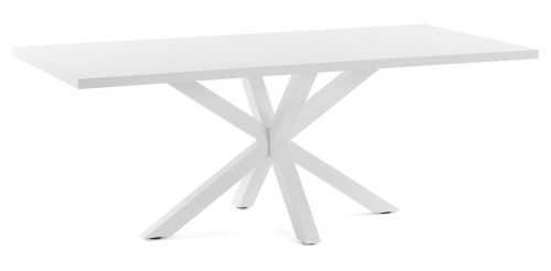 Bílý jídelní stůl LaForma Arya 160 x 100 cm s kovovou podnoží