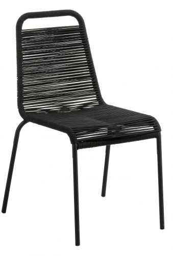 Černá pletená jídelní židle LaForma Glenville