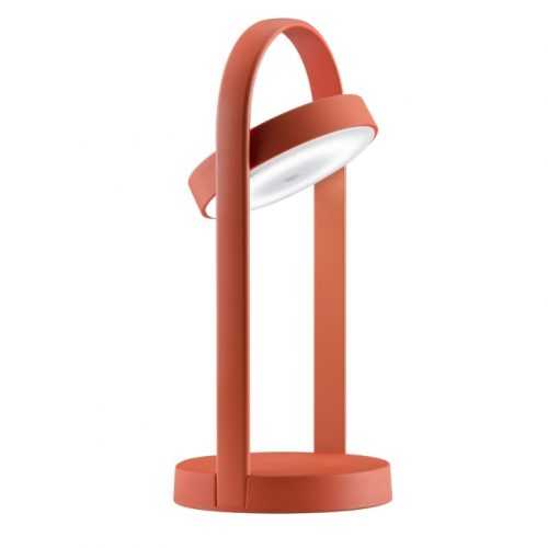 Červená kovová bezdrátová stolní LED lampa Pedrali Giravolta 33 cm