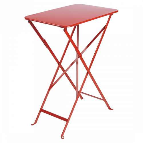 Červený kovový skládací stůl Fermob Bistro 37 x 57 cm