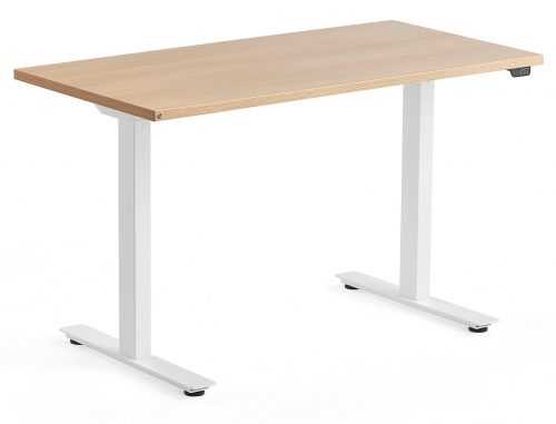 Dubový výškově nastavitelný pracovní stůl FormWood Barry 120 x 60 cm
