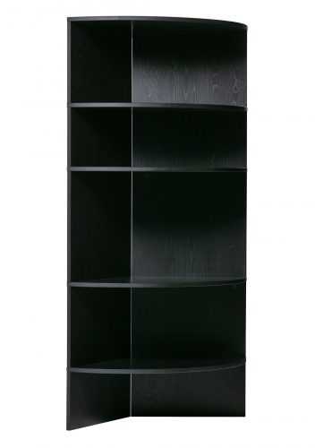 Hoorns Černá dřevěná knihovna Richard 100 cm