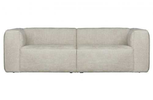 Hoorns Krémová látková třímístná pohovka Bearny 246 cm