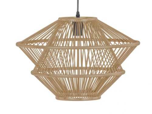 Hoorns Přírodní pletené bambusové závěsné světlo Hiba 46 cm