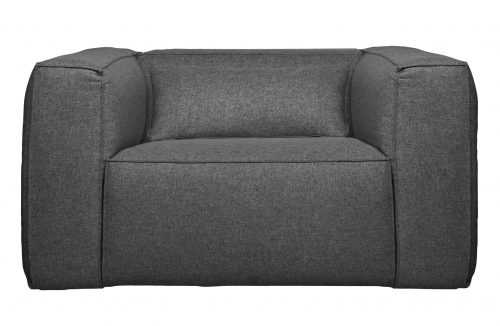 Hoorns Šedé látkové křeslo Bearny