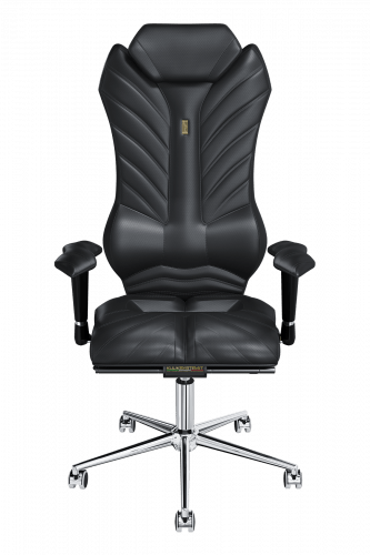Kulik System Černá koženková kancelářská židle Monarch