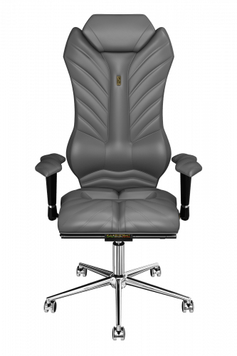 Kulik System Šedá koženková kancelářská židle Monarch
