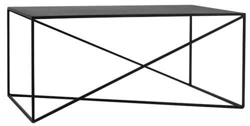 Nordic Design Černý kovový konferenční stolek Mountain 100x60 cm