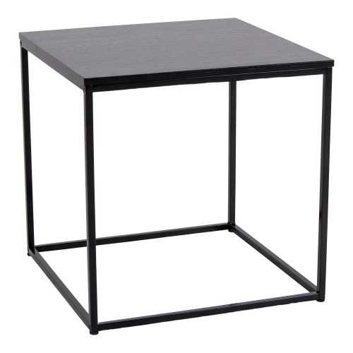 Nordic Living Černý kovový odkládací stolek Winter 45 cm
