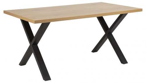 SCANDI Dubový jídelní stůl Gamble 160x90 cm s podnoží do "X"