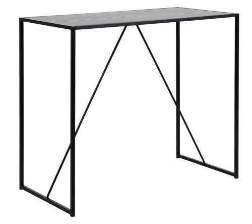 SCANDI Šedý dřevěný barový stůl Darila 120 cm