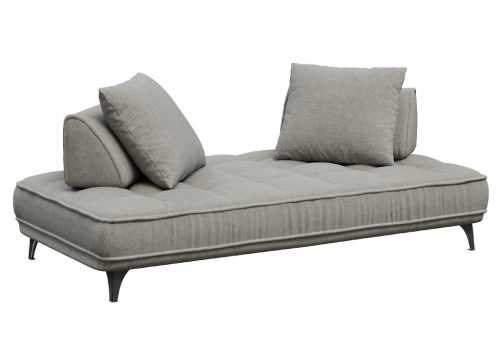 Světle šedá látková trojmístná pohovka DEVICHY Chloe 234 cm