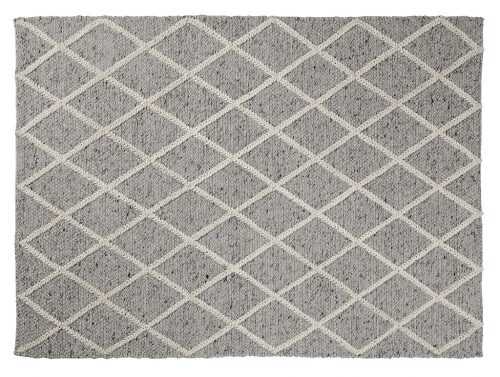 Světle šedý vlněný vzorovaný koberec LaForma Ara 160x230 cm