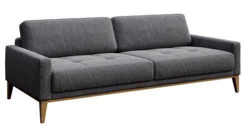 Tmavě šedá látková třímístná pohovka MESONICA Musso Tufted 211 cm