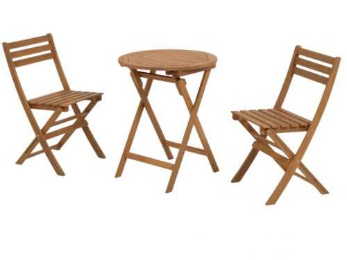 Zahradní set dvou dřevěných židlí a stolku LaForma Elisia