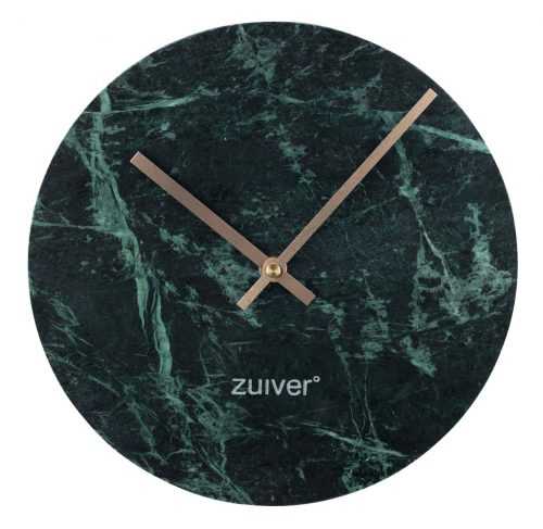 Zelené nástěnné mramorové hodiny ZUIVER MARBLE TIME O 25 cm
