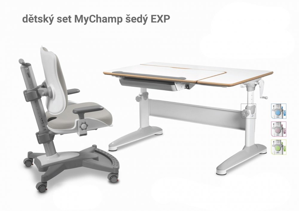 Dětský set Mayer – rostoucí židle MYCHAMP a rostoucí stůl EXPERT