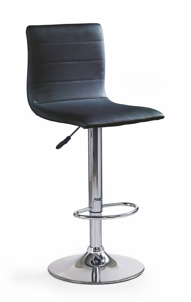 Barová židle TYWIN – černá ekokůže