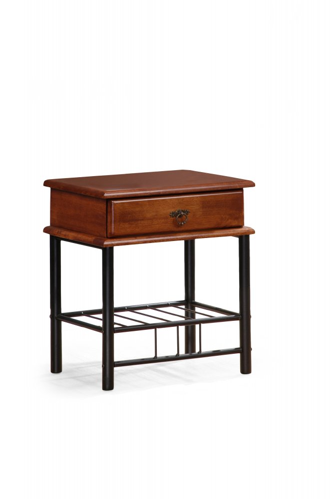 Noční stolek FIONA –⁠ kov/dřevo