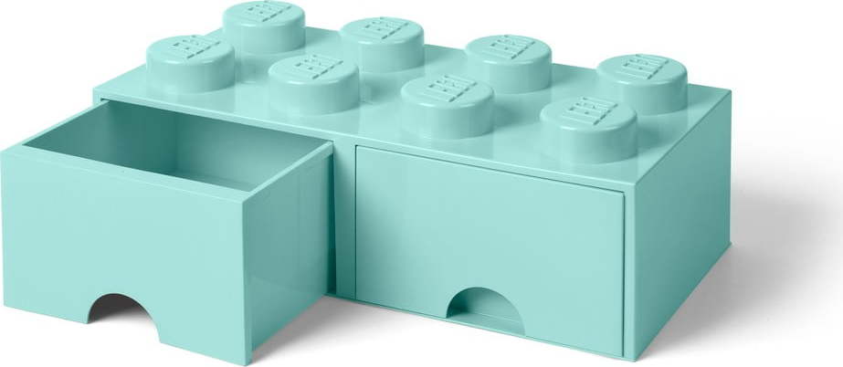 Mentolově zelený úložný box se dvěma šuplíky LEGO®