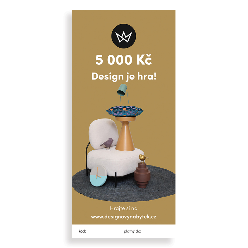 Designový Nábytek Dárkový e-poukaz v hodnotě 5000 Kč - Design je hra