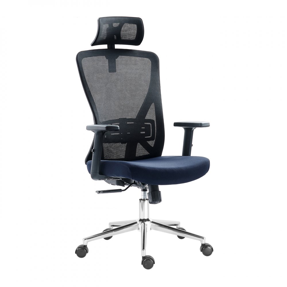 Kancelářská ergonomická židle ERGO MAX — černá/modrá