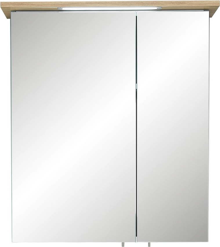 Zelená závěsná koupelnová skříňka se zrcadlem 60x72 cm Set 963 - Pelipal