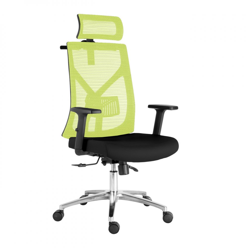 Kancelářská ergonomická židle UNI — černá / zelená