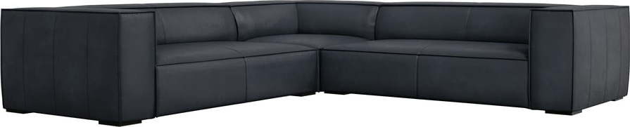 Černá kožená rohová pohovka (variabilní) Madame – Windsor & Co Sofas