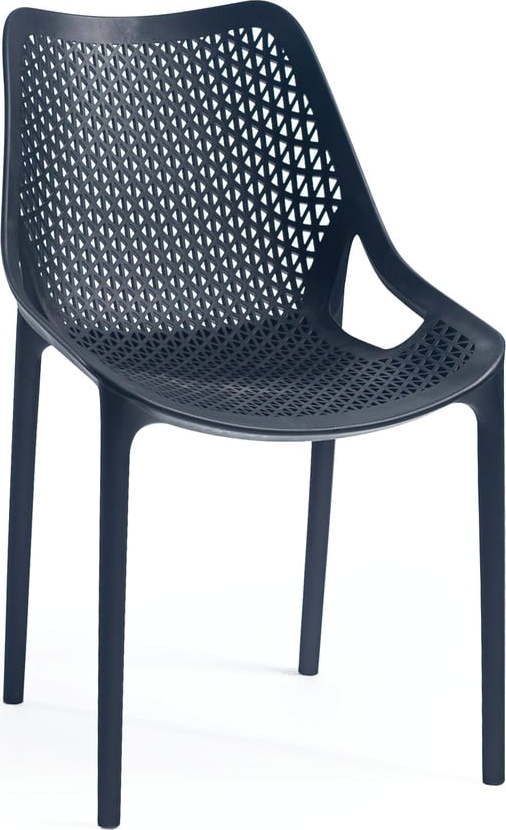 Černá plastová zahradní židle Bilros - Rojaplast