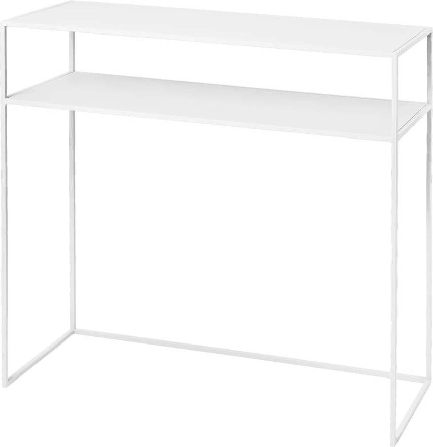 Bílý kovový konzolový stolek 800x85 cm Fera – Blomus