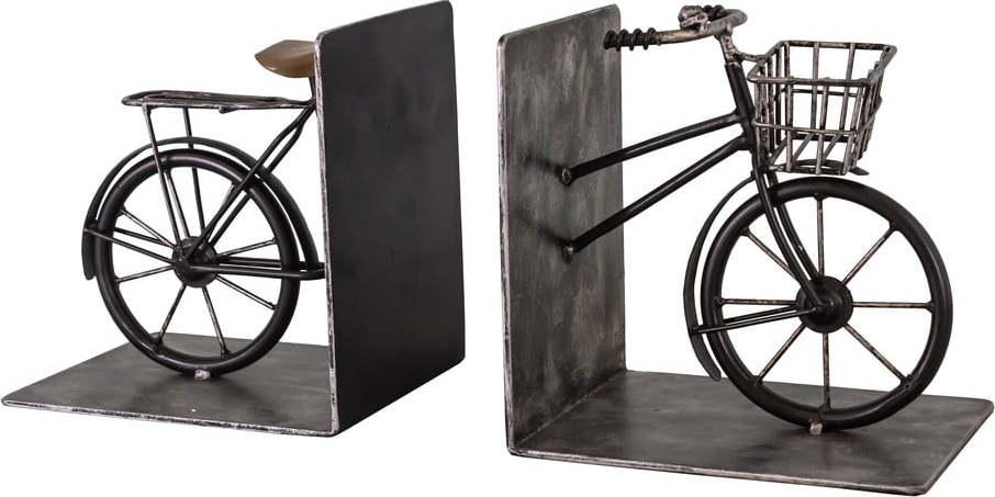 Set 2 kovových zarážek na knihy Antic Line Vélo