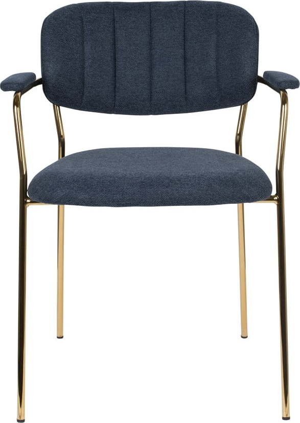 Tmavě modré jídelní židle v sadě 2 ks Jolien – White Label