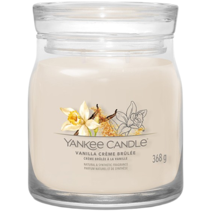 Střední vonná svíčka Yankee Candle Crème Brûlée Signature