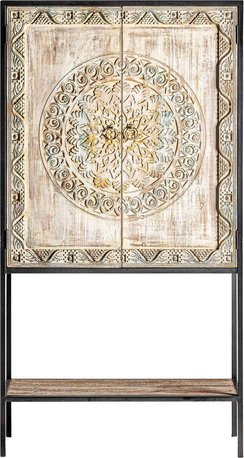 Skříňka z jedlového dřeva v přírodní barvě 80x150 cm Jaipur – Burkina