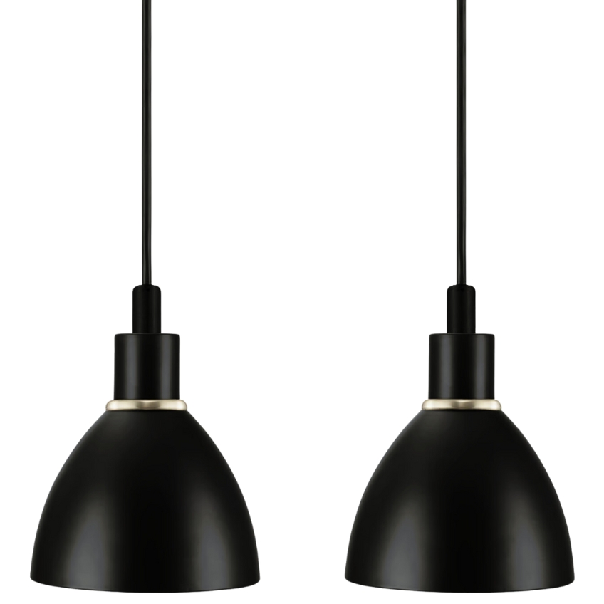 Nordlux Set dvou černých kovových závěsných světel Ray 12 cm