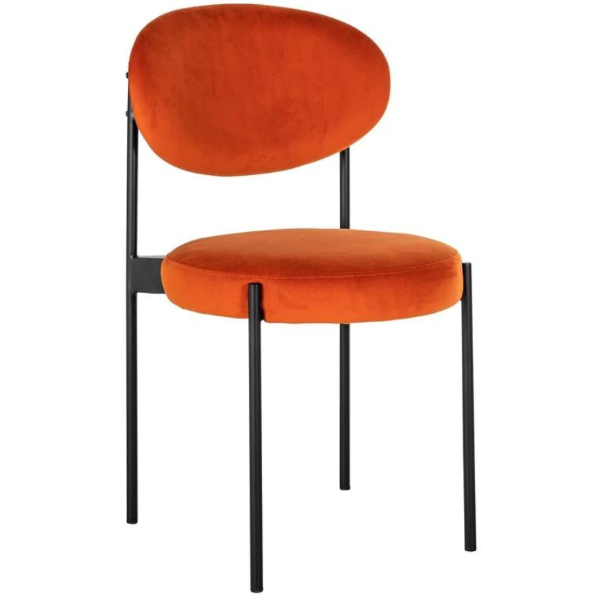 Oranžová čalouněná jídelní židle Richmond Kaylee