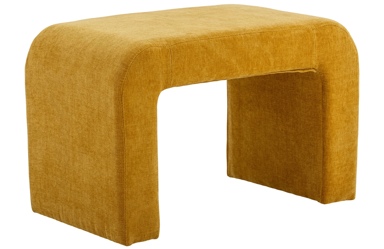 Hořčicově žlutá čalouněná stolička Bloomingville Bobbie 45 cm