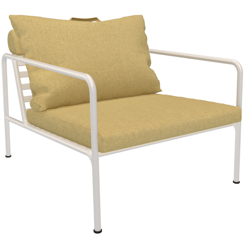 Žlutá čalouněná zahradní židle HOUE Avon