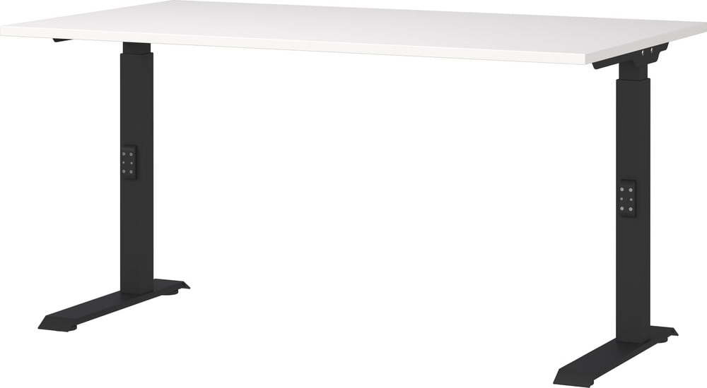 Pracovní stůl s nastavitelnou výškou s bílou deskou 80x140 cm Downey – Germania