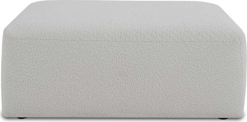 Bílý modul pohovky z textilie bouclé Roxy – Scandic