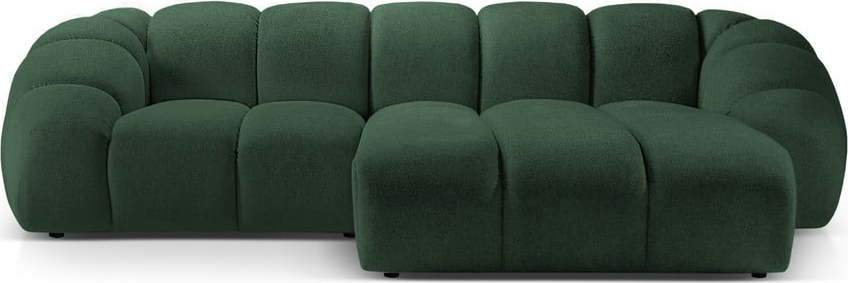 Zelená sametová rohová pohovka Diana – Micadoni Home