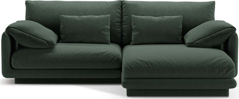 Tmavě zelená rohová pohovka (pravý roh) Torino – Micadoni Home