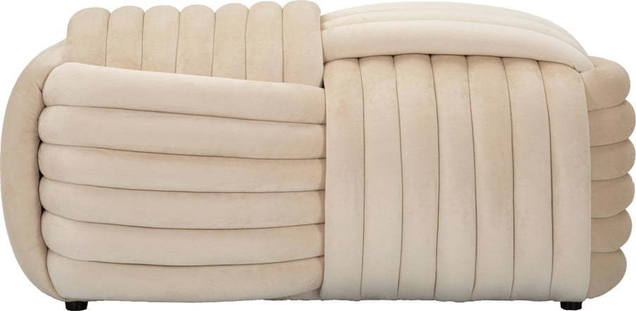 Krémová sametová lavice Softy – Mauro Ferretti