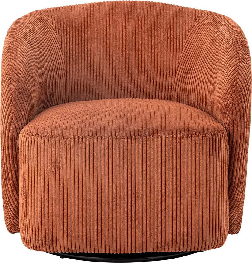 Oranžové manšestrové křeslo ušák Pradi – Bloomingville