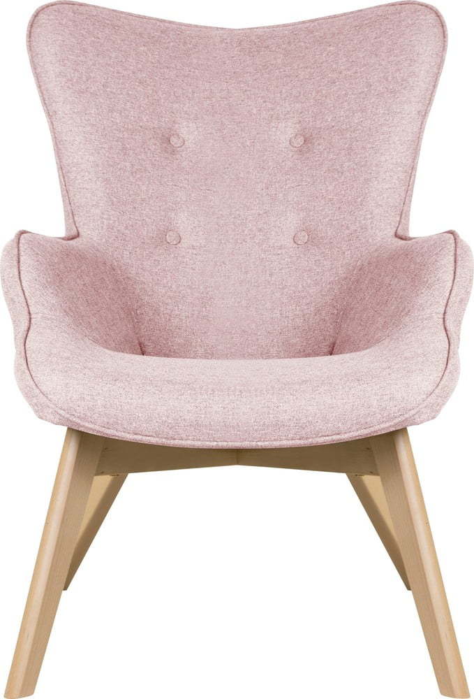 Světle růžové křeslo Niko – Ropez
