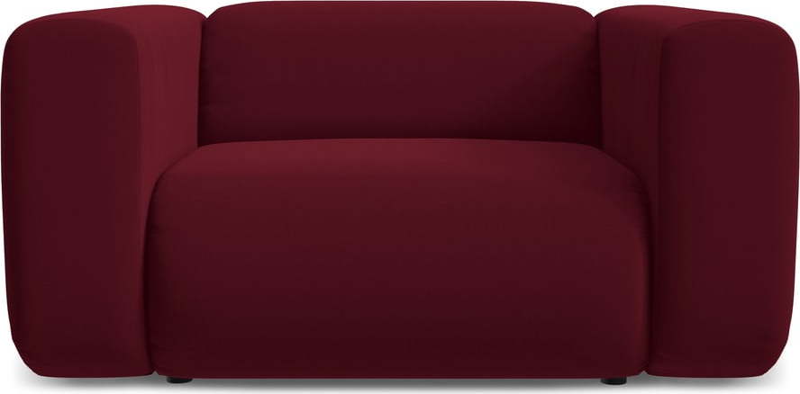 Vínové sametové křeslo Ekahi – Makamii