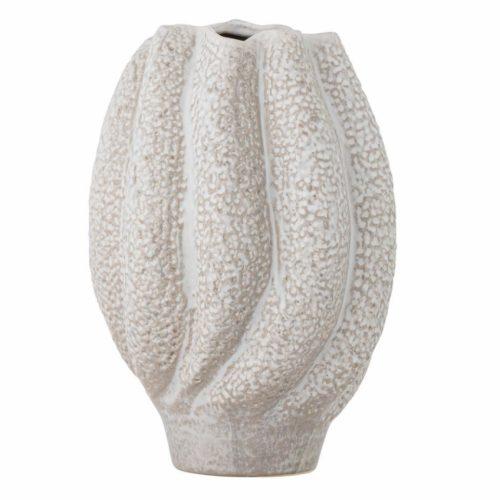 Bílá kameninová váza Bloomingville Cove 28 cm